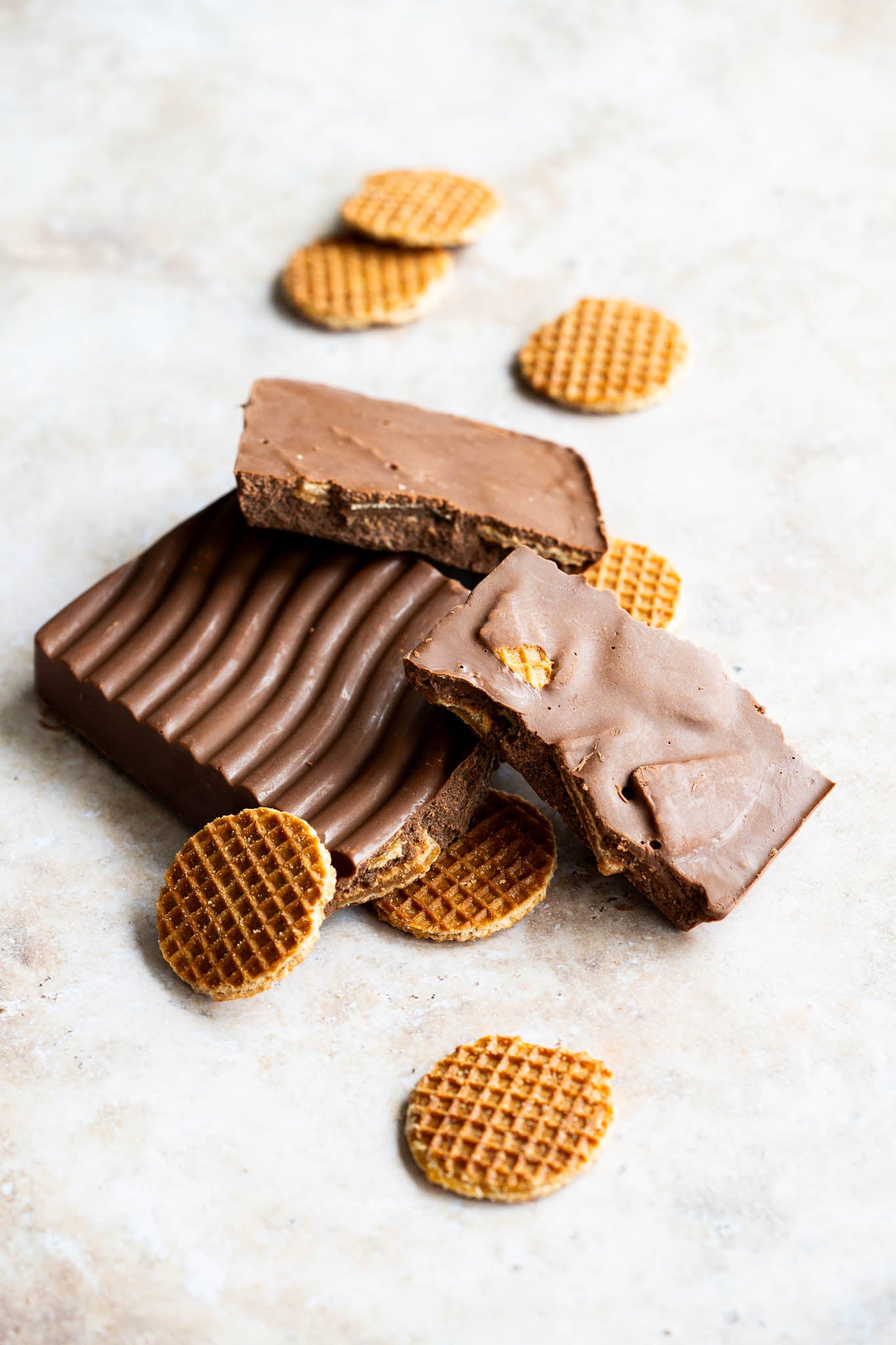 Ambachtelijke chocolade met stroopwafel | 300 gram
