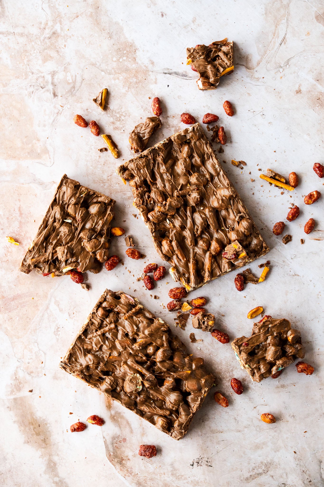 Rocky Road | Suikerpinda's, marshmallows en pretzels | 200 gram