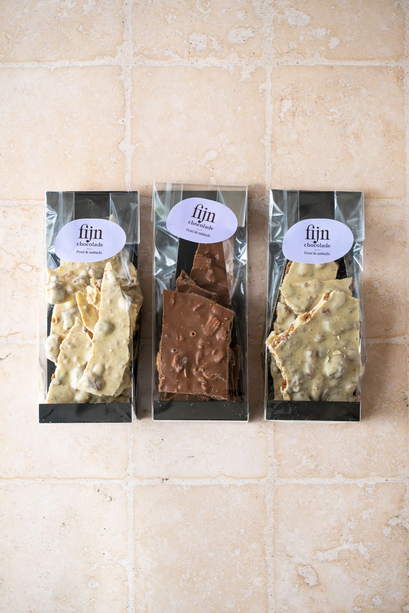 Cadeauzakje choco chips | melkchocolade met naturel ribbel chips