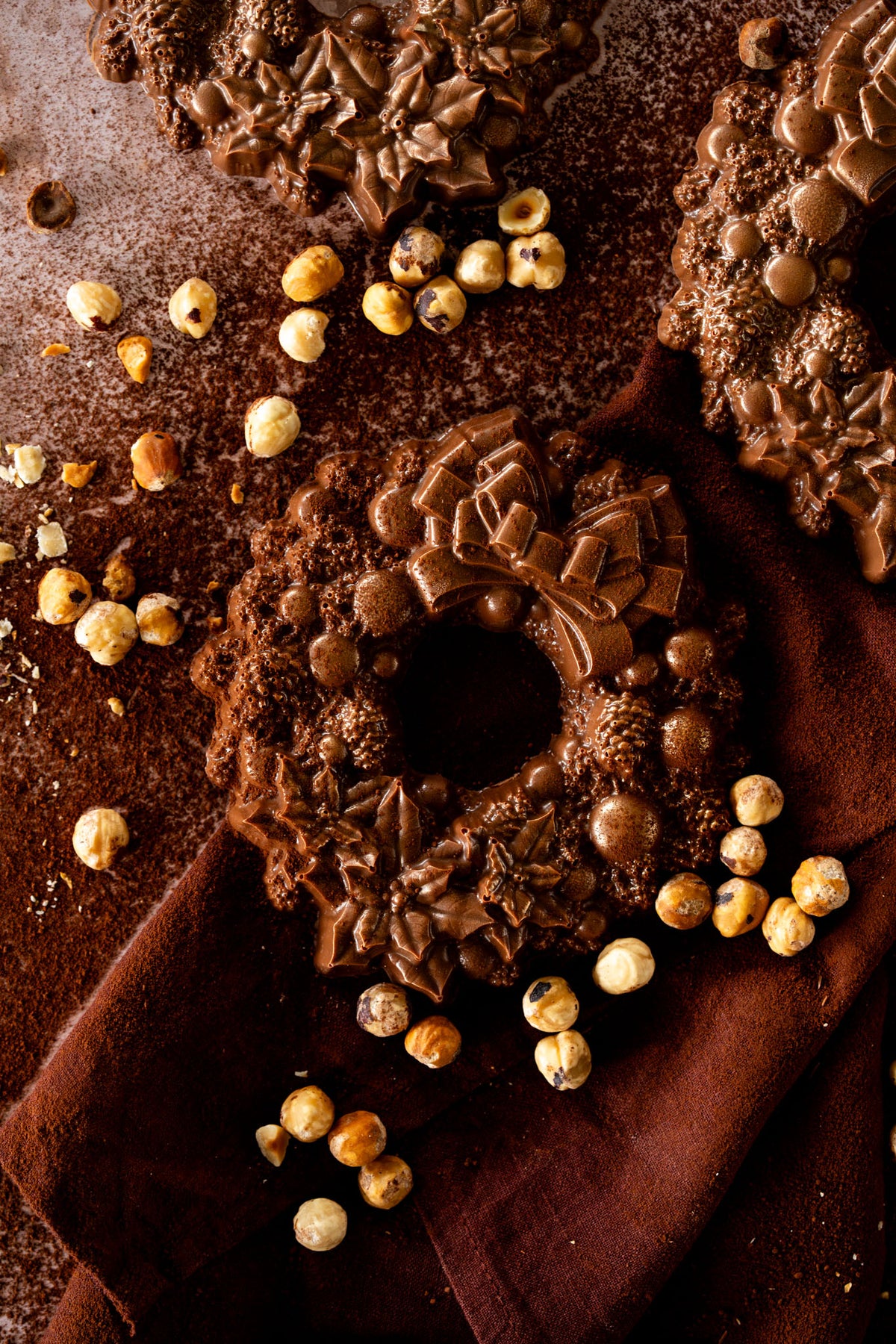 Luxe kerstkrans | Massief, karamel, praliné of chocolade ganache