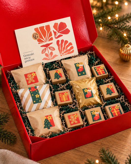 Ambachtelijk kerstchocolade | Adventkalender box