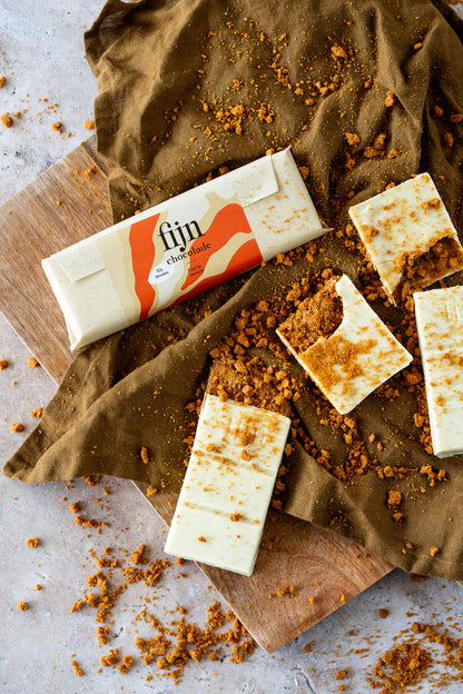 PRE-ORDER  24 okt | Ambachtelijke witte chocolade met speculoos | 220 gram