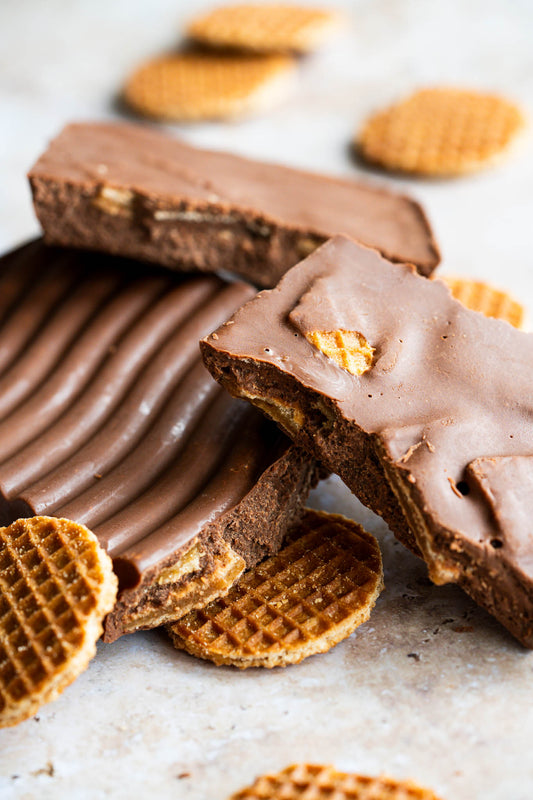 Ambachtelijke chocolade met stroopwafel