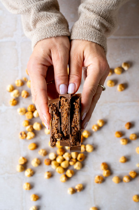 Ambachtelijke kerstchocolade | Kerstboom gevuld met rocher