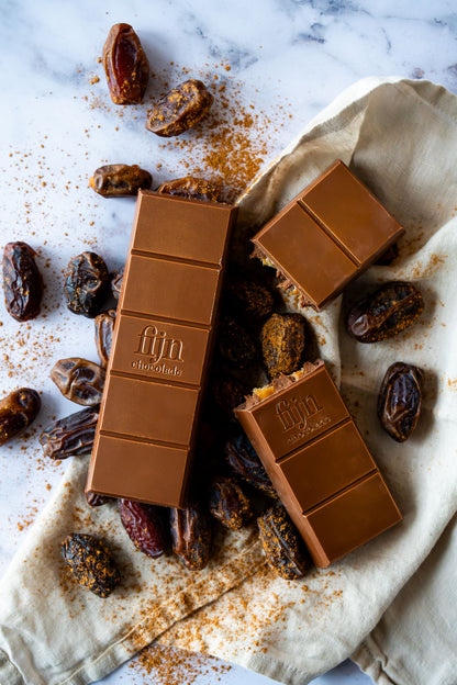 Ambachtelijke chocoladereep | Sticky toffee 200 gram