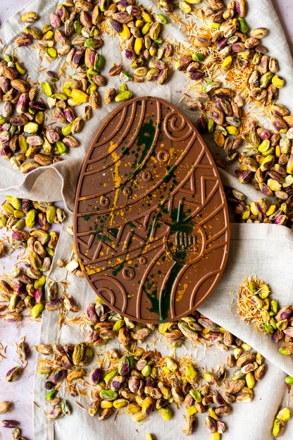 Ambachtelijk melk pistache kadayif Paasei | 275 gram