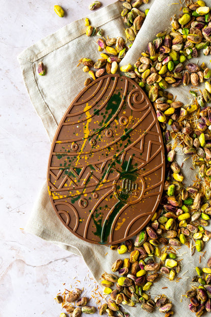 Ambachtelijk melk pistache kadayif Paasei | 275 gram