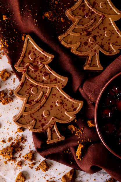 Ambachtelijke chocolade kerstboom | Monchou met kersen, vanille en bastogne